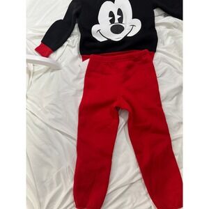Disney Jumping Beans Mickey Mouse Black Red Jogger Set Size 5T Active